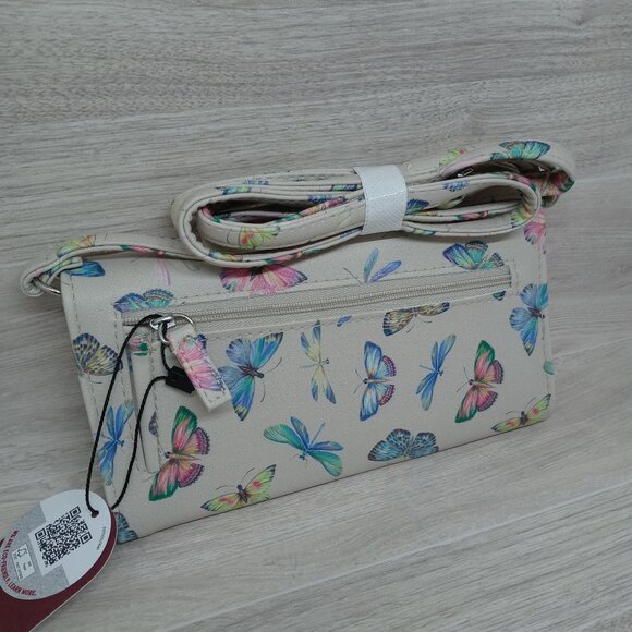 Mundi Cares Bufferfly Crossbody Purse RFID Protected/NWT - Picture 11 of 13